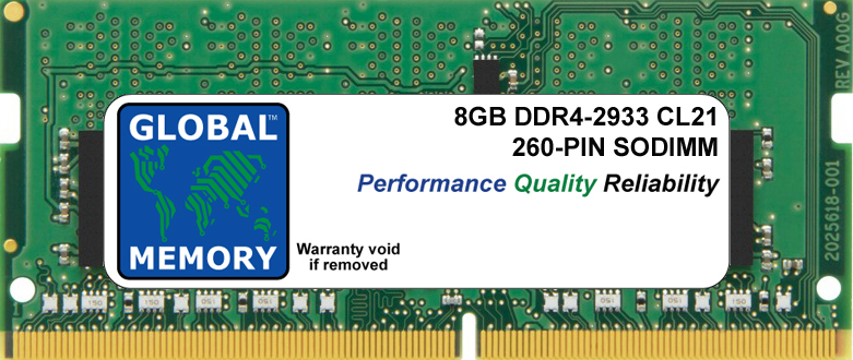 8GB DDR4 2933MHz PC4-23400 260-PIN SODIMM MEMORY RAM FOR LENOVO LAPTOPS/NOTEBOOKS